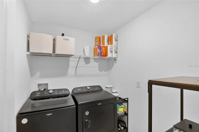 a room with storage and utility