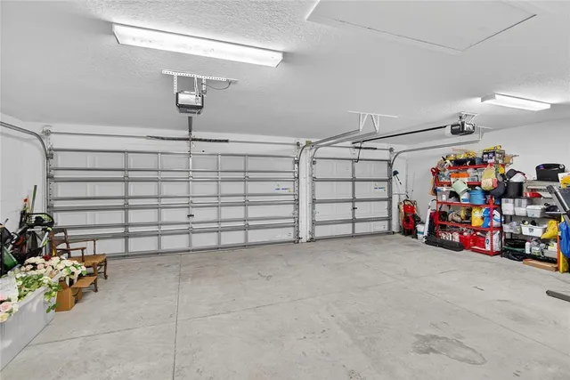a view of a garage with toys