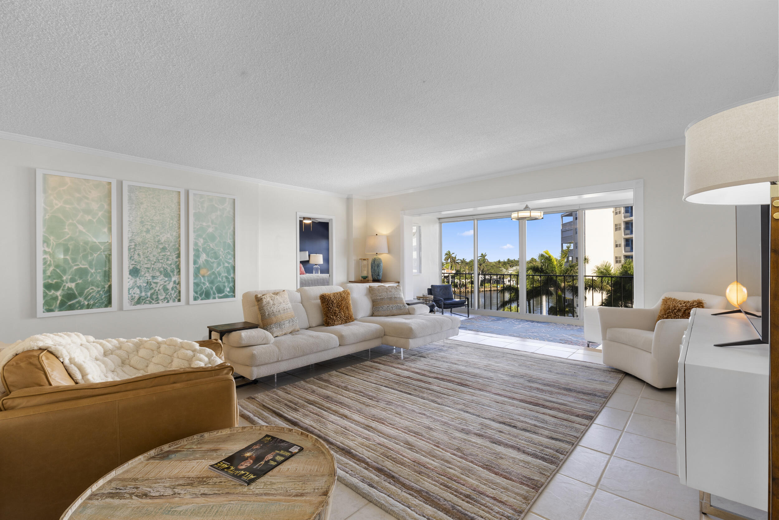 50 E Road, Unit 5C Delray Beach, FL 33483 - Photo 4 of 44 Living Room Overlooking Intracoastal