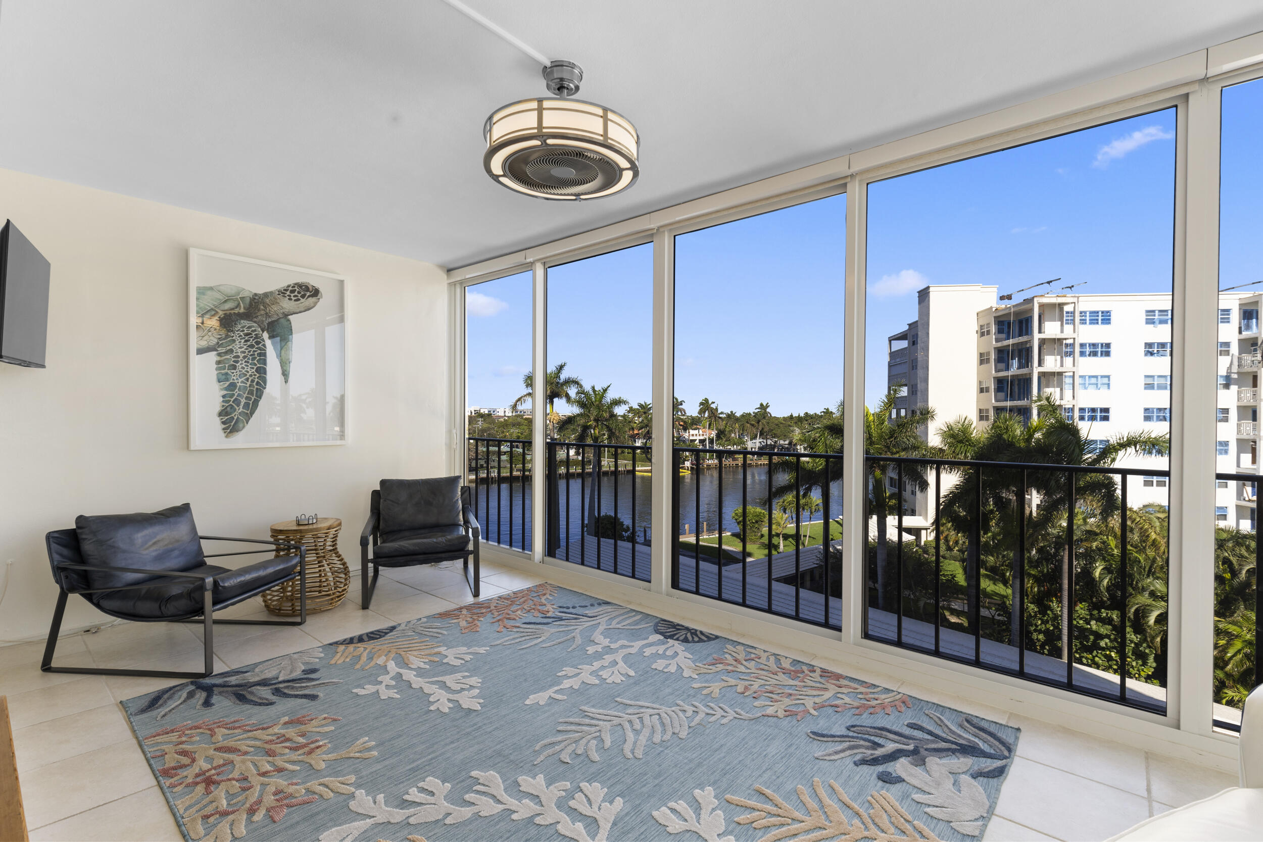 50 E Road, Unit 5C Delray Beach, FL 33483 - Photo 6 of 44 Family Room W/ Direct Intracoastal Views
