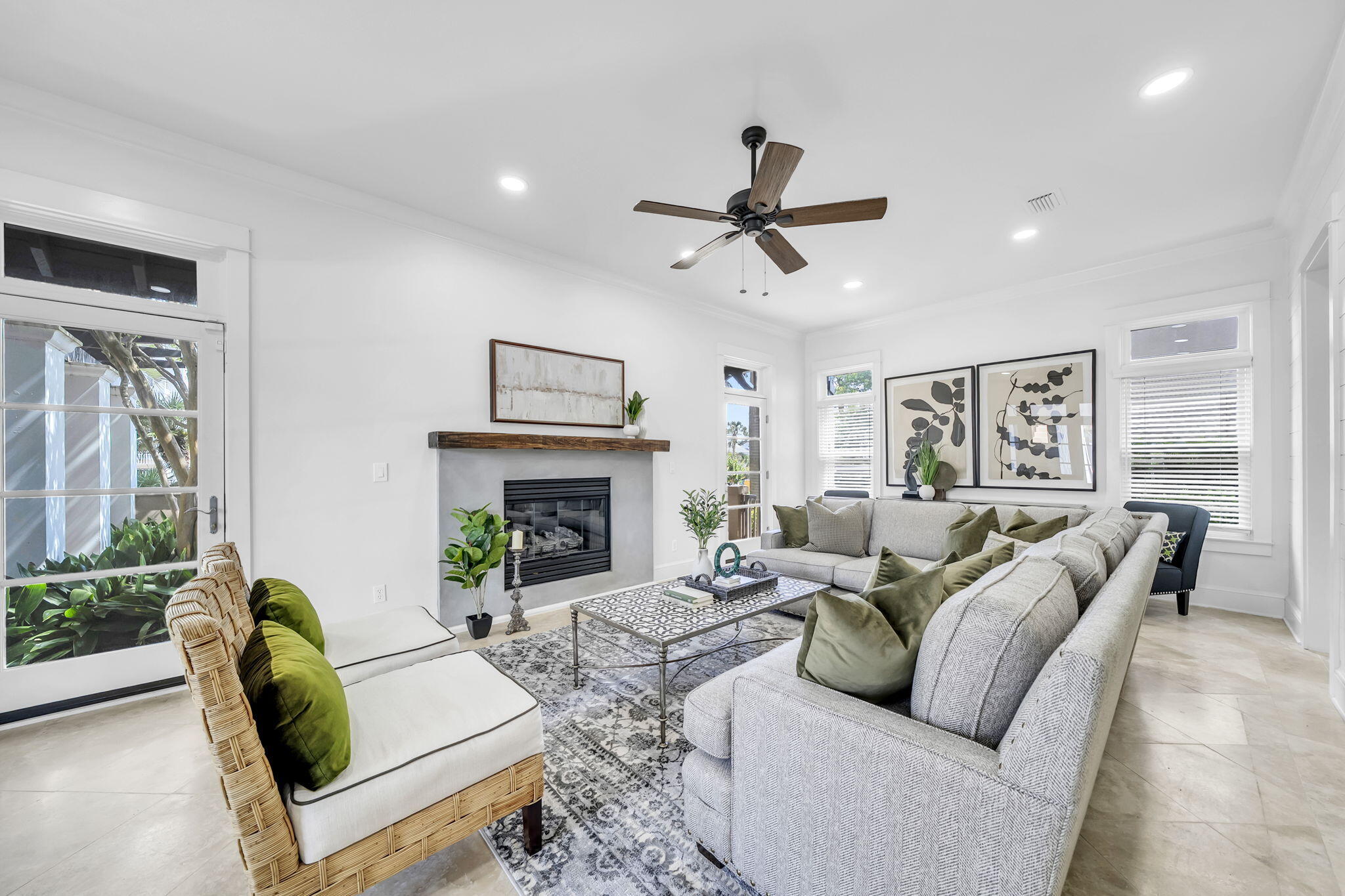 44 Tranquility Lane Destin, FL 32541 - Photo 11 of 79 a living room with furniture a window and a fireplace