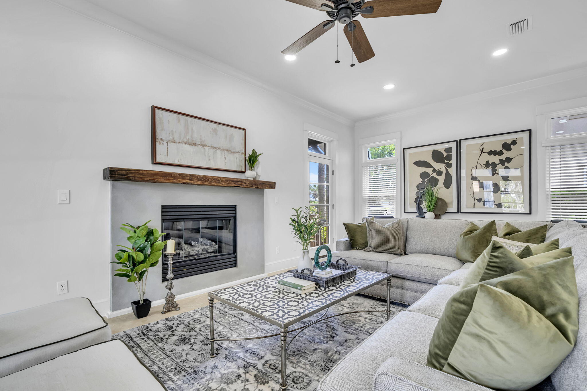 44 Tranquility Lane Destin, FL 32541 - Photo 12 of 79 a living room with furniture and a fireplace