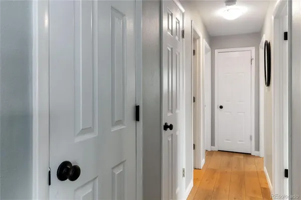 a view of a elevator and shower door