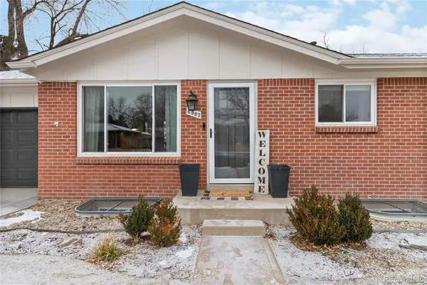 a front view of a house