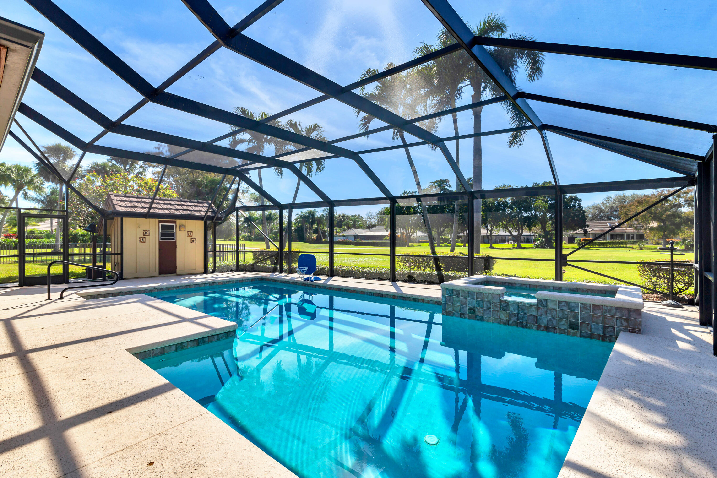29 Cambria Road West Palm Beach Gardens, FL 33418 - Photo 3 of 35 Pool View with Southern Exposure
