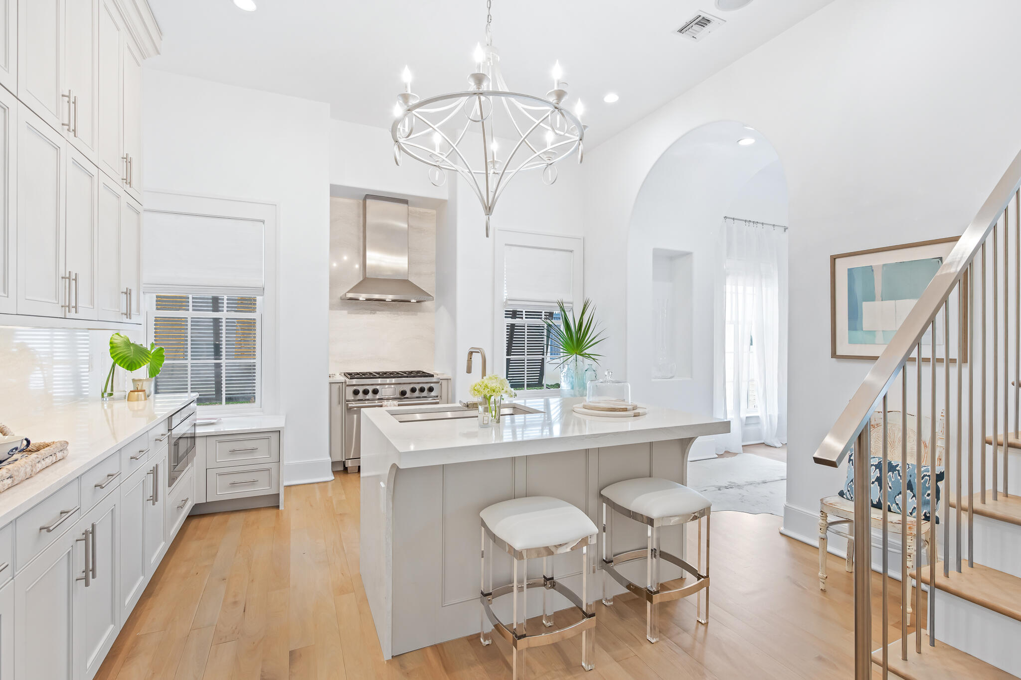 36 Seven Wells Court, Unit A4 Inlet Beach, FL 32461 - Photo 5 of 21 a large kitchen with a table and chairs