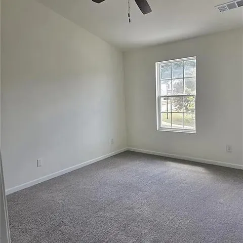 an empty room with a window