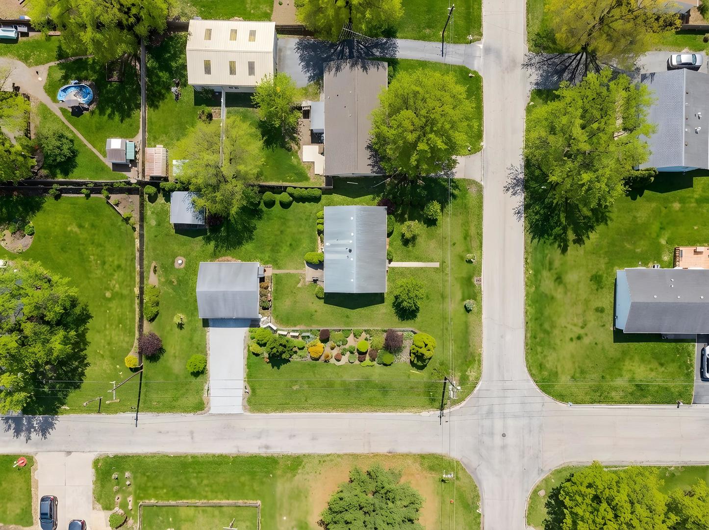 200 Ramona Avenue Rochelle, IL 61068 - Photo 21 of 21 an aerial view of a house having yard swimming pool and outdoor seating