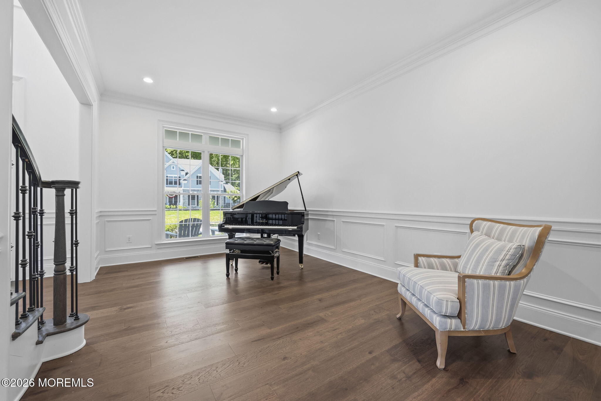 66 Windermere Road Lincroft, NJ 07738 - Photo 19 of 48 a living room with furniture and a wooden floor