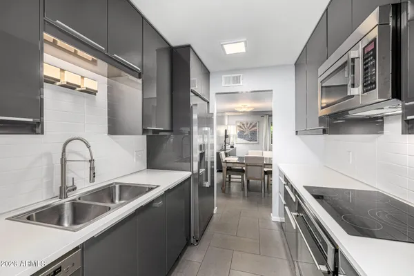 a room with furniture and a window