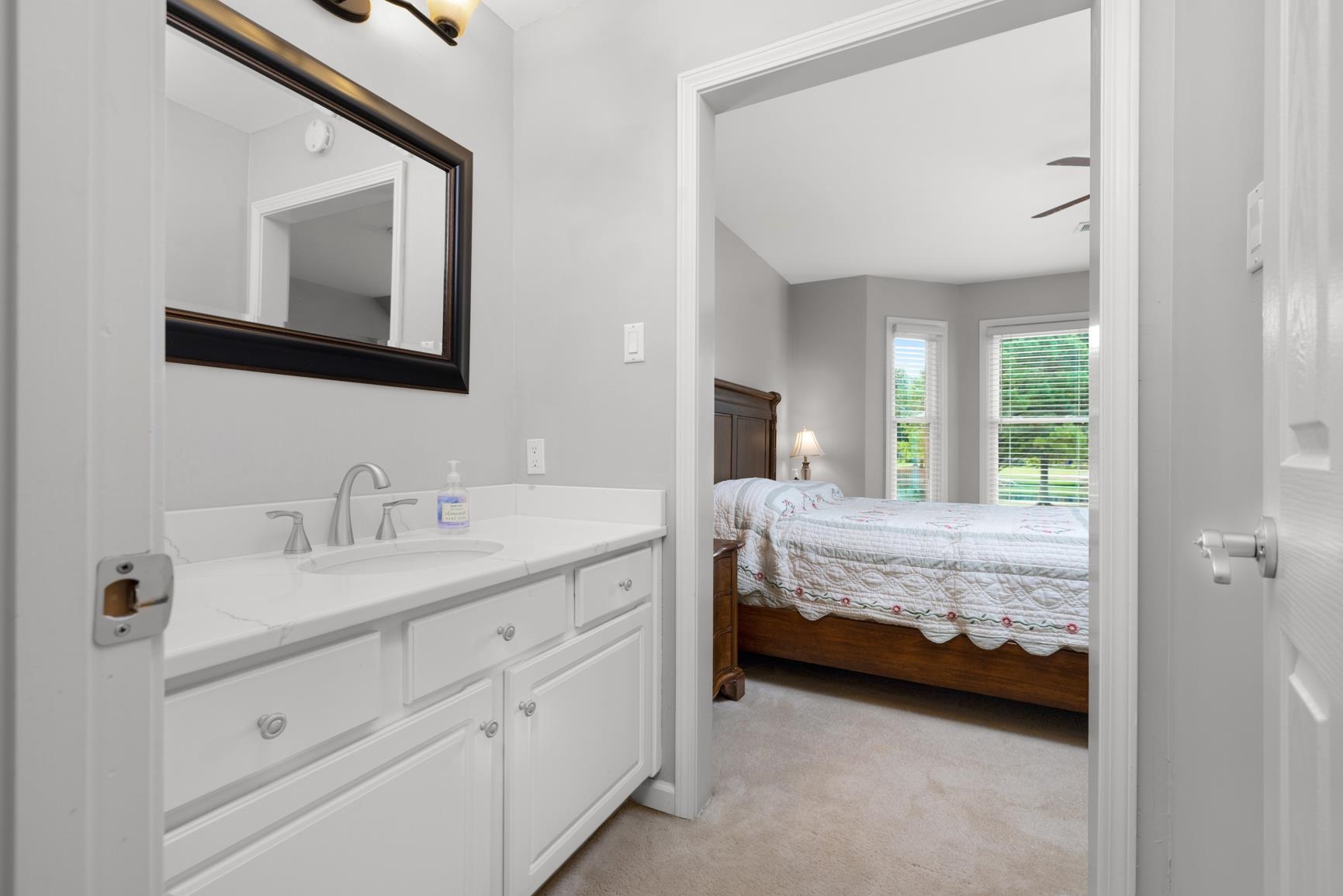 1893 Hartwell Manor West Collierville, TN 38017 - Photo 29 of 40 Ensuite bathroom featuring vanity and light carpet