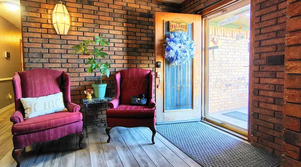 a outdoor space with patio