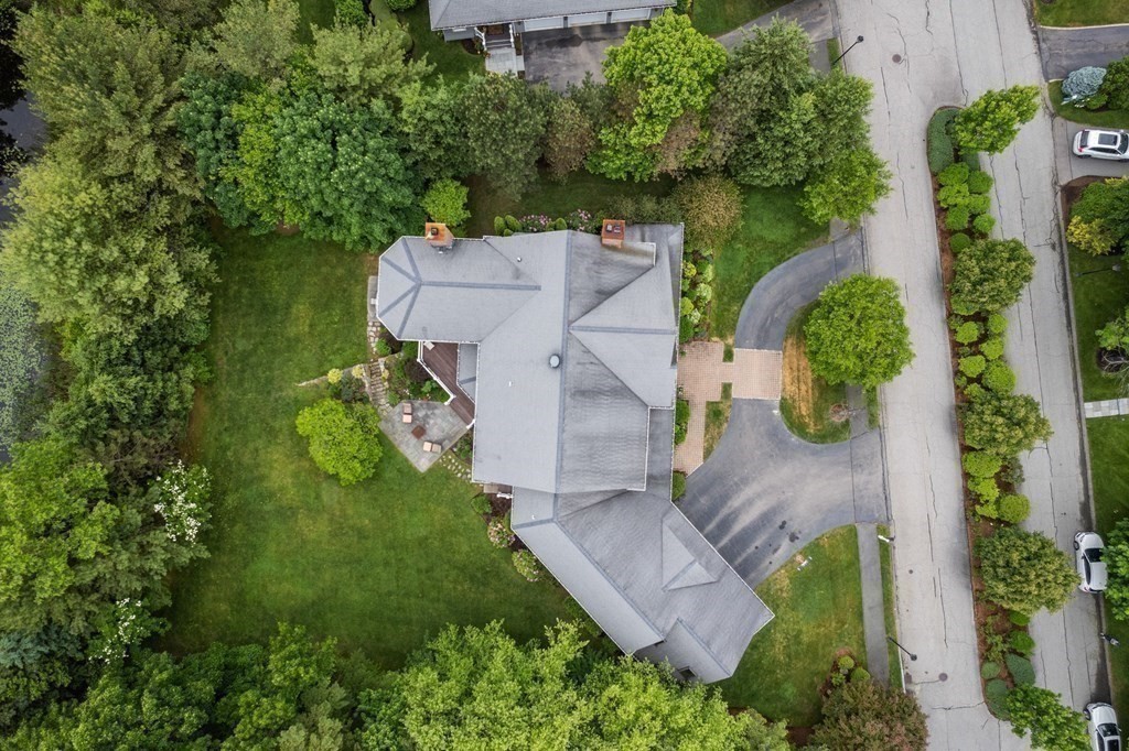 96 Beard Way Needham, MA 02492 - Photo 37 of 39 an aerial view of a house with outdoor space