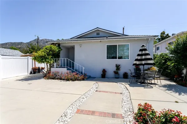a view of a house with patio
