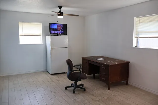 a view of workspace with a window