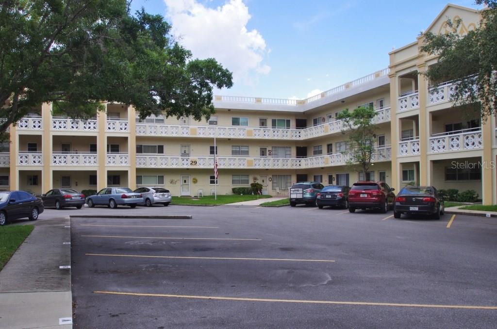 Front of building looking towards unit #29 which is marked on the photo