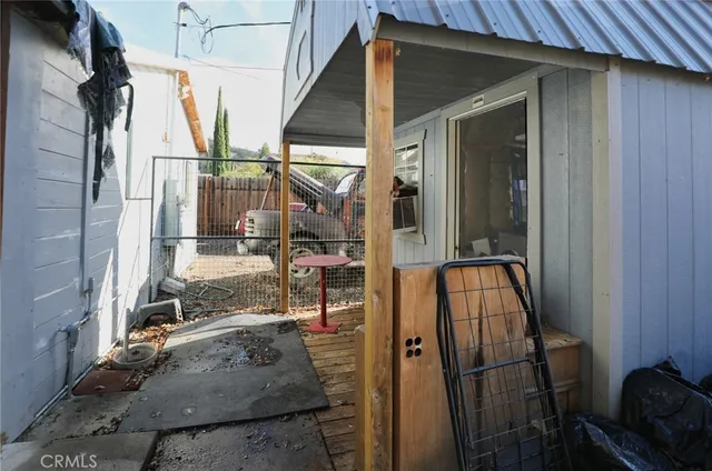 a backyard of a house