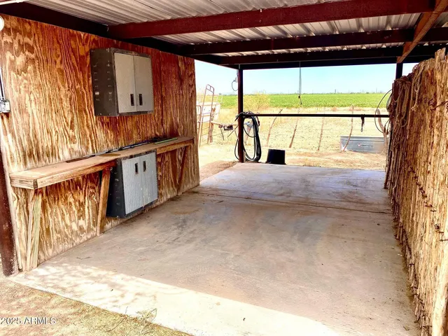 a view of a terrace with yard