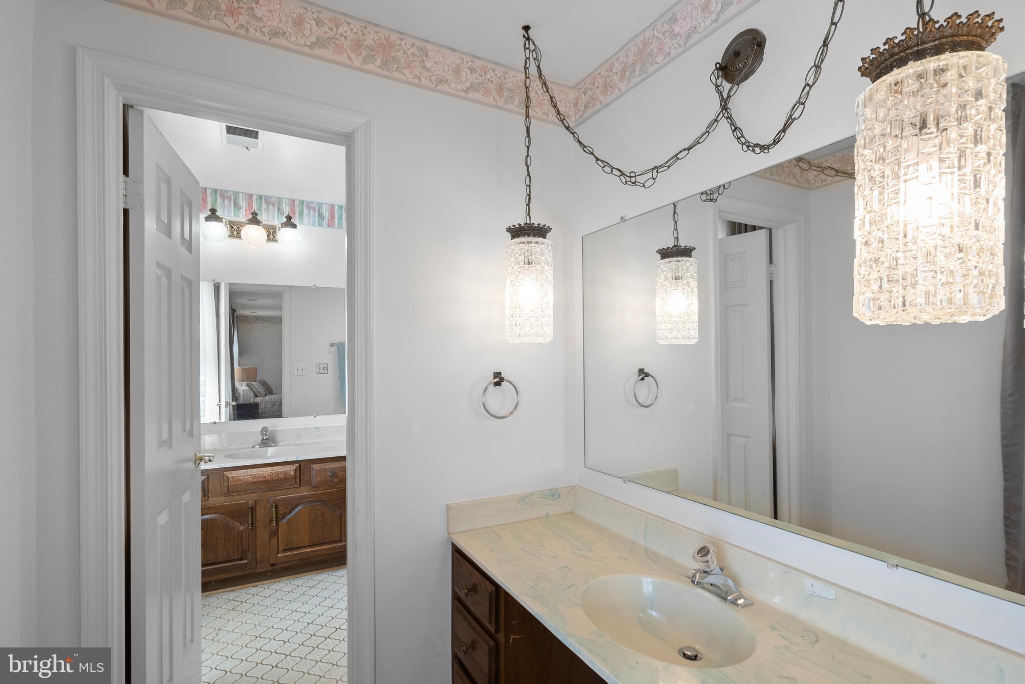 6726 Blanche Drive Lorton, VA 22079 - Photo 37 of 66 a en suite bathroom with a double vanity sink and mirror
