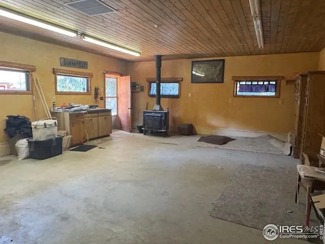 a view of work space and windows