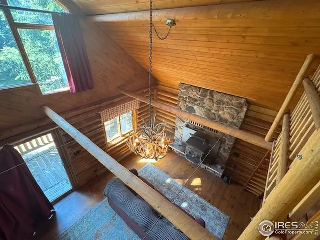 a view of balcony with furniture