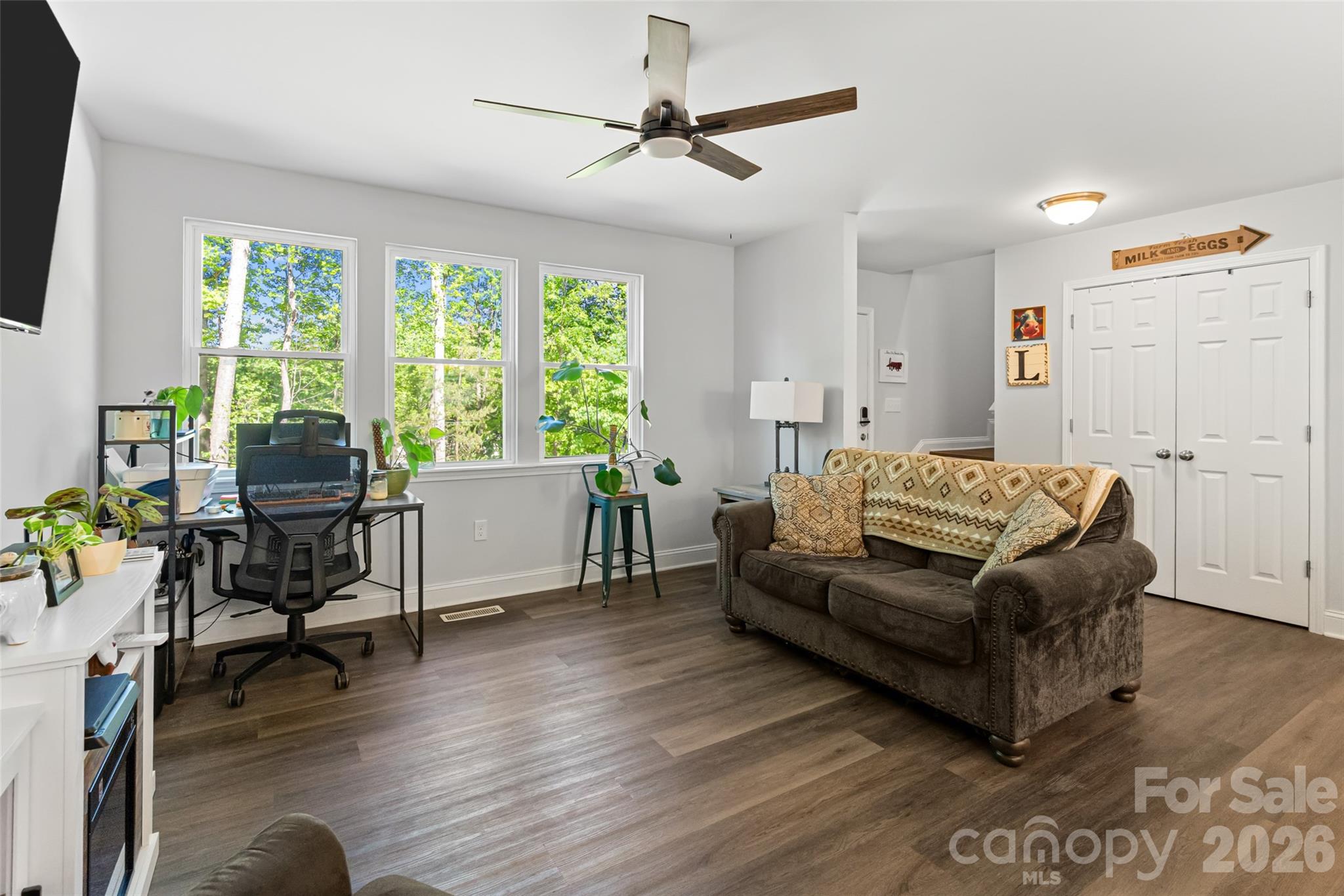 3690 Innes Lane Maiden, NC 28650 - Photo 9 of 34 a living room with furniture and a wooden floor