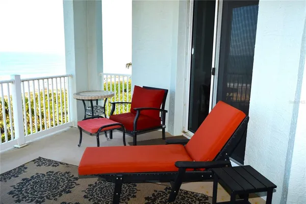 a view of a balcony