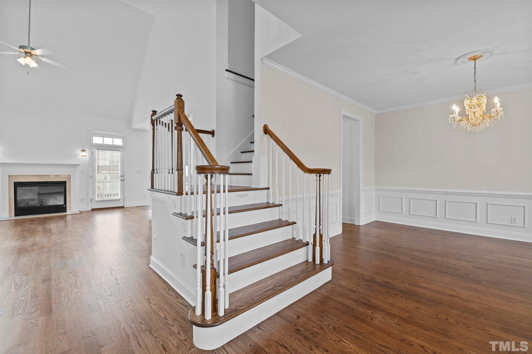 4800 Patton Ridge Court Raleigh, NC 27612 - Photo 33 of 61 a view of entryway and hall with wooden floor