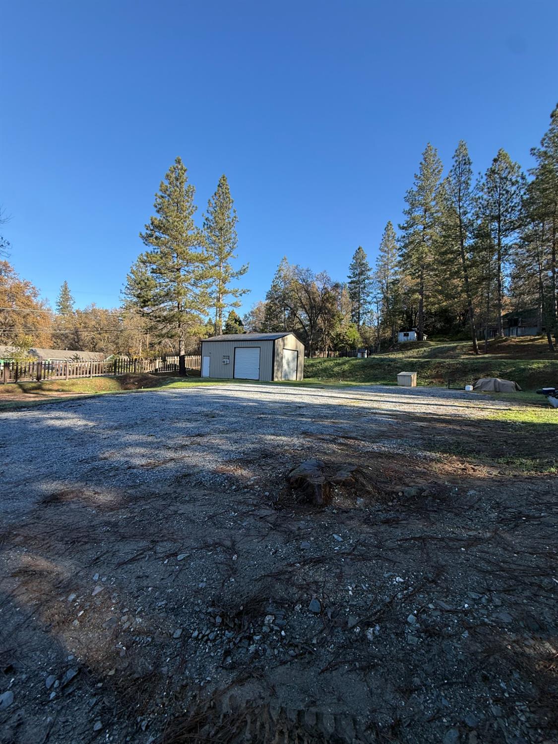 4876 Black Oak Mine Road Garden Valley, CA 95633 - Photo 26 of 31 a view of dirt yard with a large tree