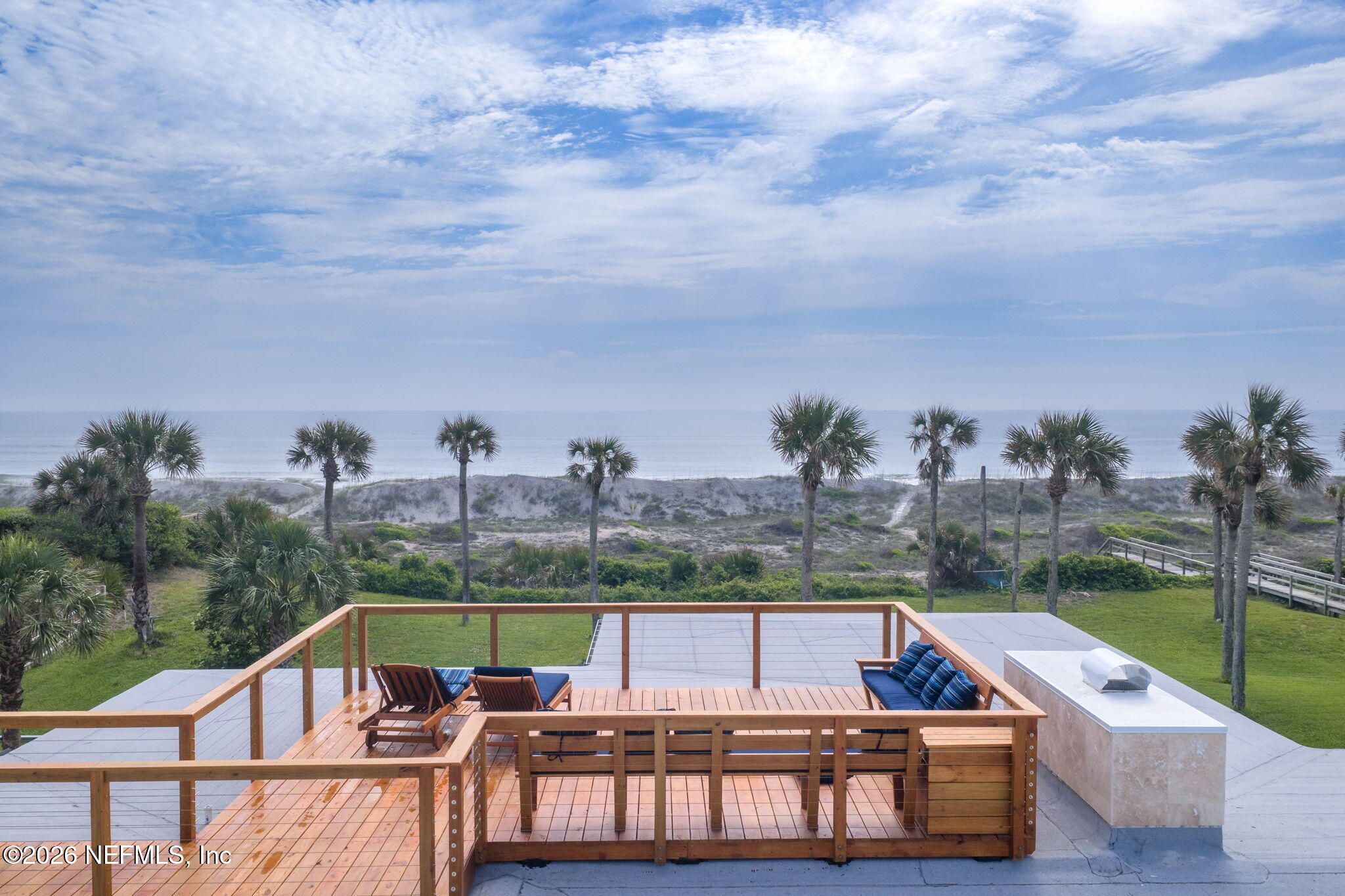 2337 Seminole Road, Unit B Atlantic Beach, FL 32233 - Photo 17 of 24 Rooftop drone behind deck