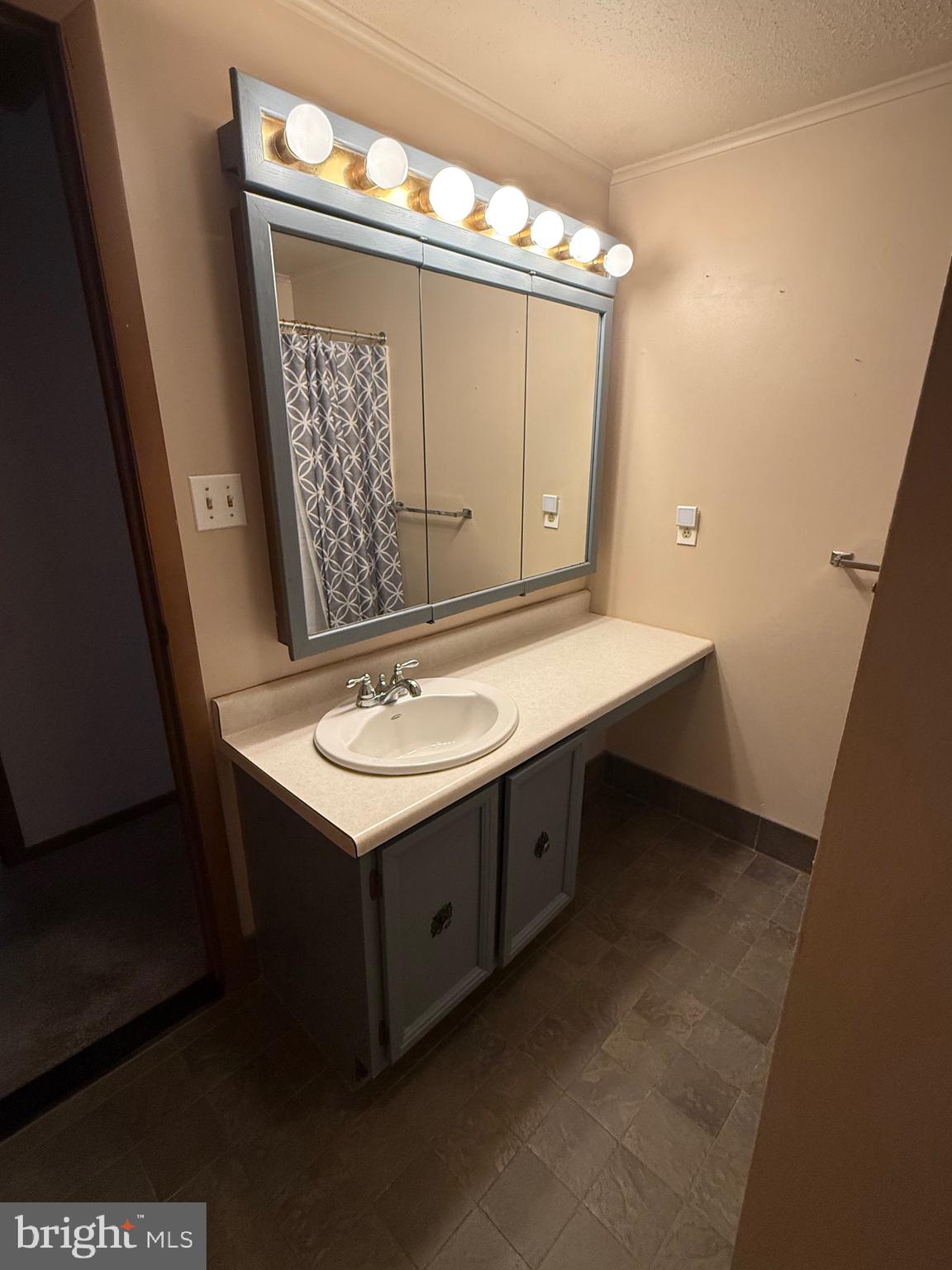 1521 Hickstown Road Sicklerville, NJ 08081 - Photo 14 of 28 a bathroom with a sink vanity and a mirror