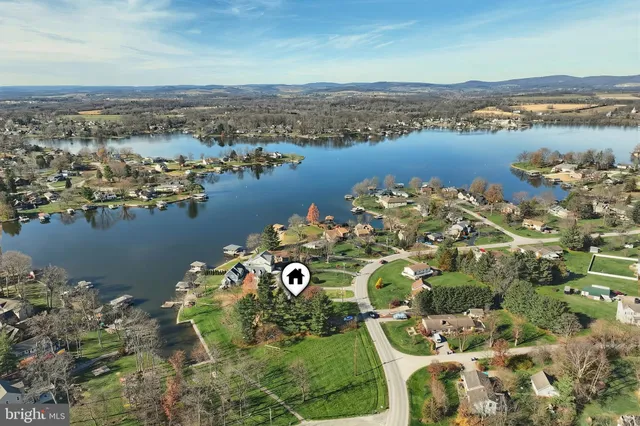 a view of a city and lake view