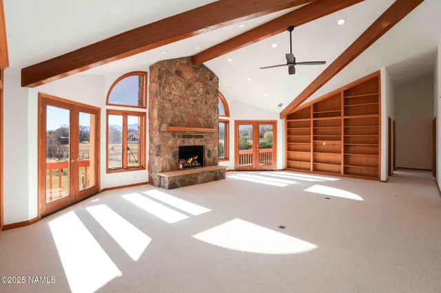 an empty room with a window