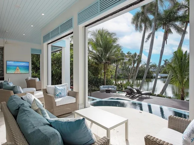 a view of a lake from a balcony