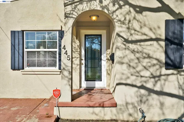 a front view of a house with a garage