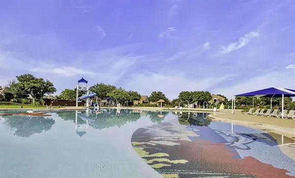 a view of a lake with houses
