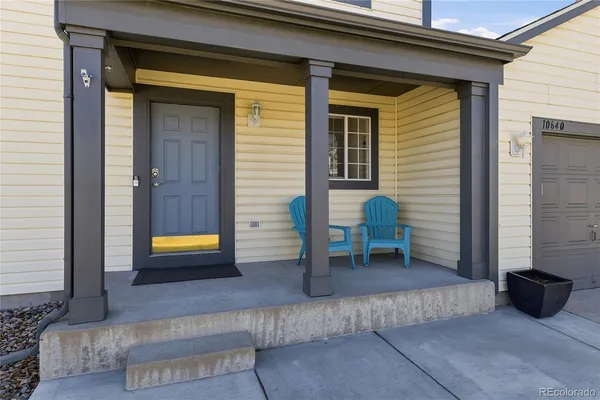 a view of a lounge chairs in the porch