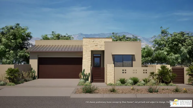 front view of a house with a garage