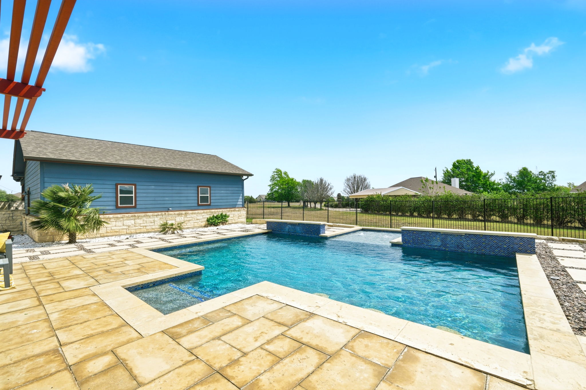 21007 Hodde Lane Pflugerville, TX 78660 - Photo 20 of 30 a view of swimming pool with outdoor seating and plants