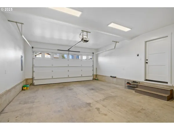 a kitchen with a stove and a microwave