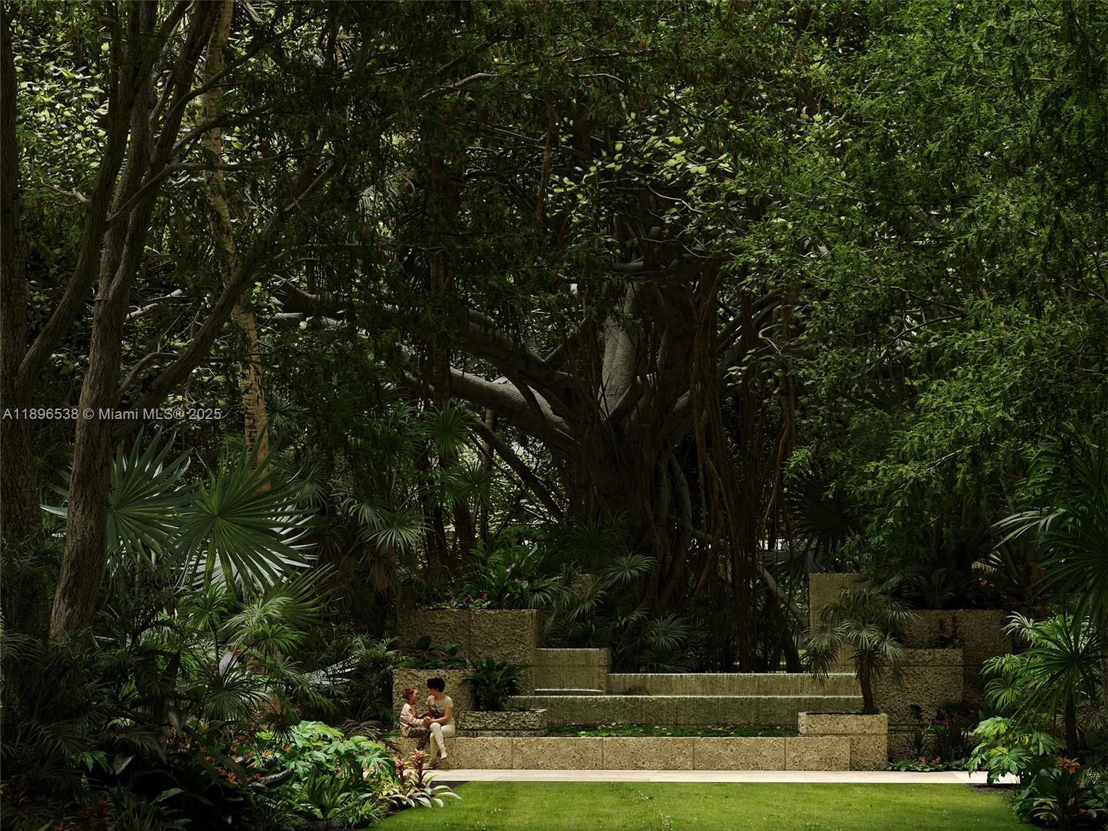 3101 Grand Avenue, Unit 307 Coconut Grove, FL 33133 - Photo 12 of 15 a view of backyard with green space