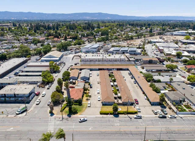 an aerial view of multiple house