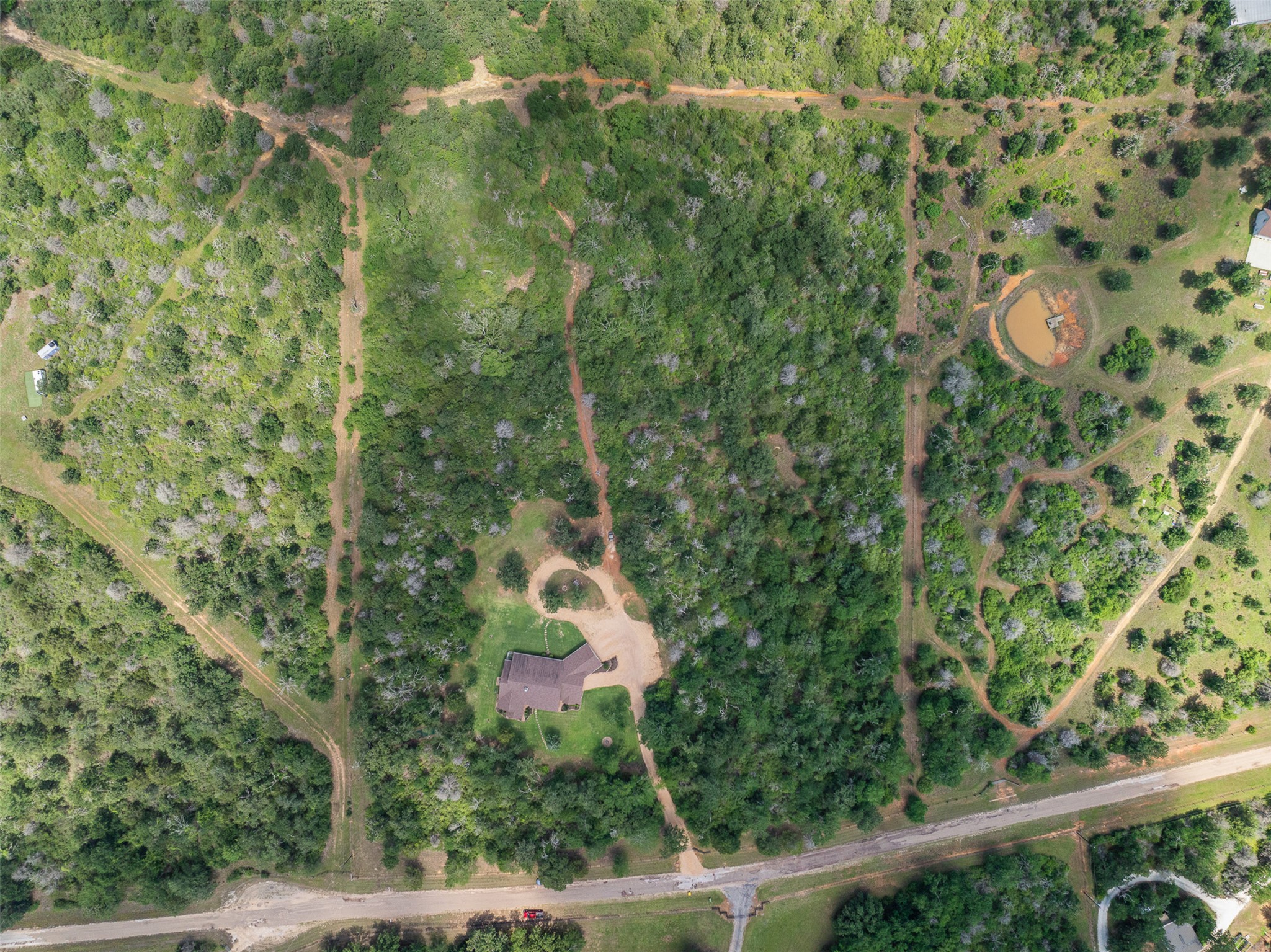 1306 22 Hills Road Gause, TX 77857 - Photo 6 of 40 Aerial Property Survey. Depicting land divisions, vegetation, and structures on the property