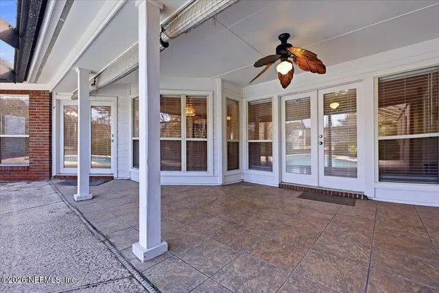 a view of a house with a porch