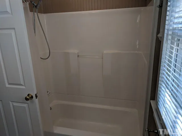 a close up of a bathtub