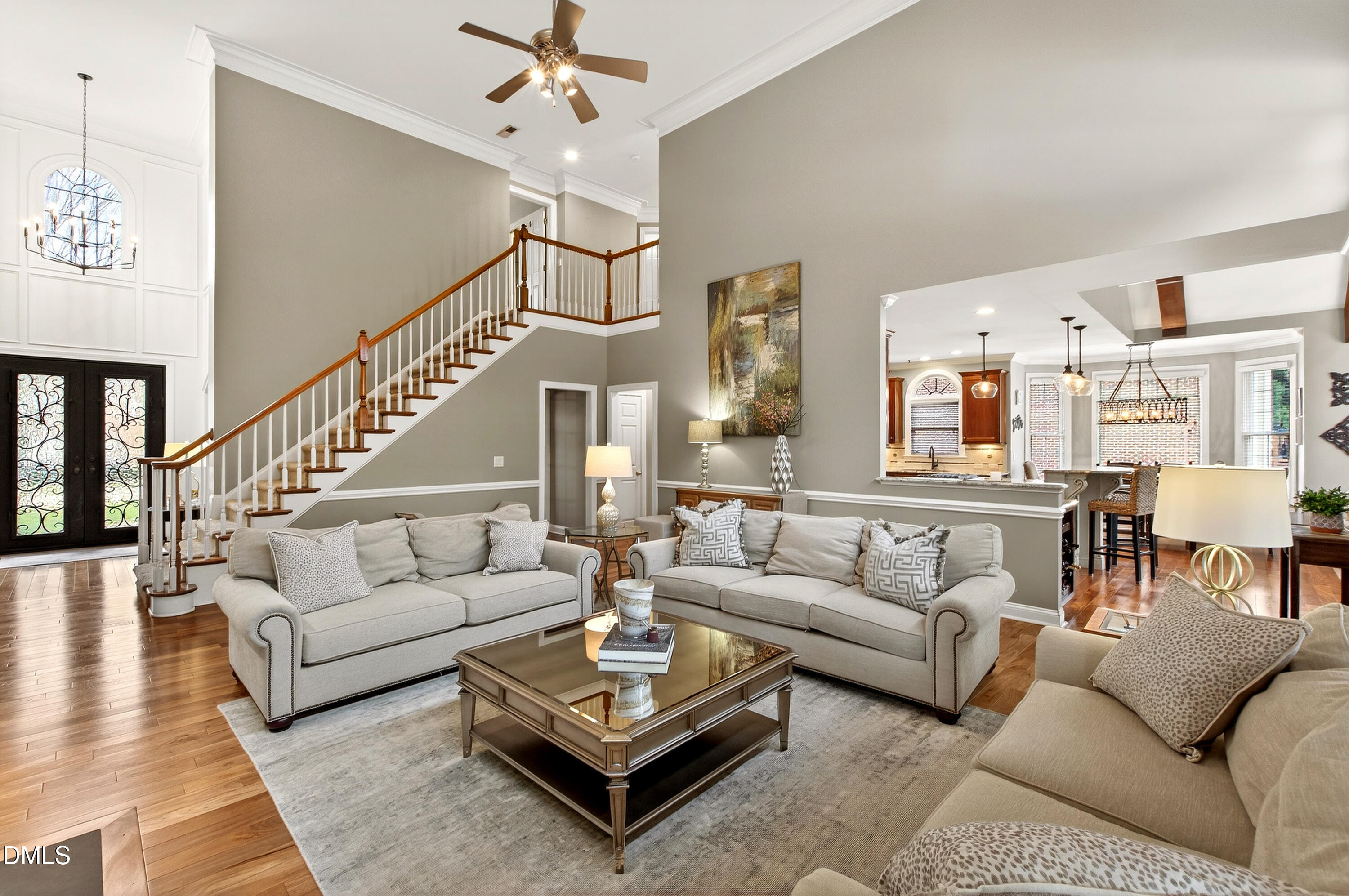 12325 Camberwell Court Raleigh, NC 27614 - Photo 14 of 76 a living room with furniture ceiling fan and a rug