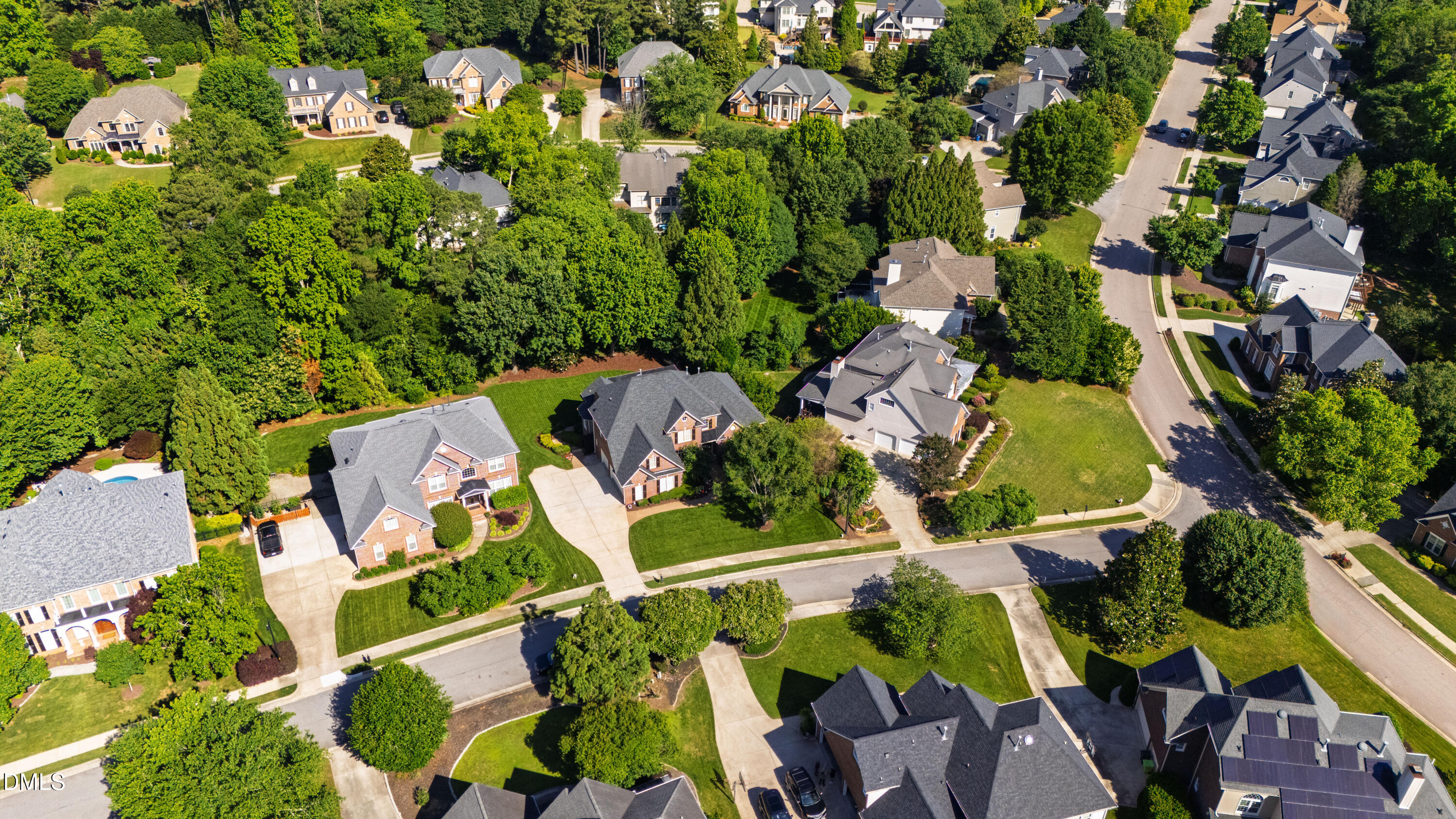 12325 Camberwell Court Raleigh, NC 27614 - Photo 71 of 76 an aerial view of residential house with outdoor space and trees all around