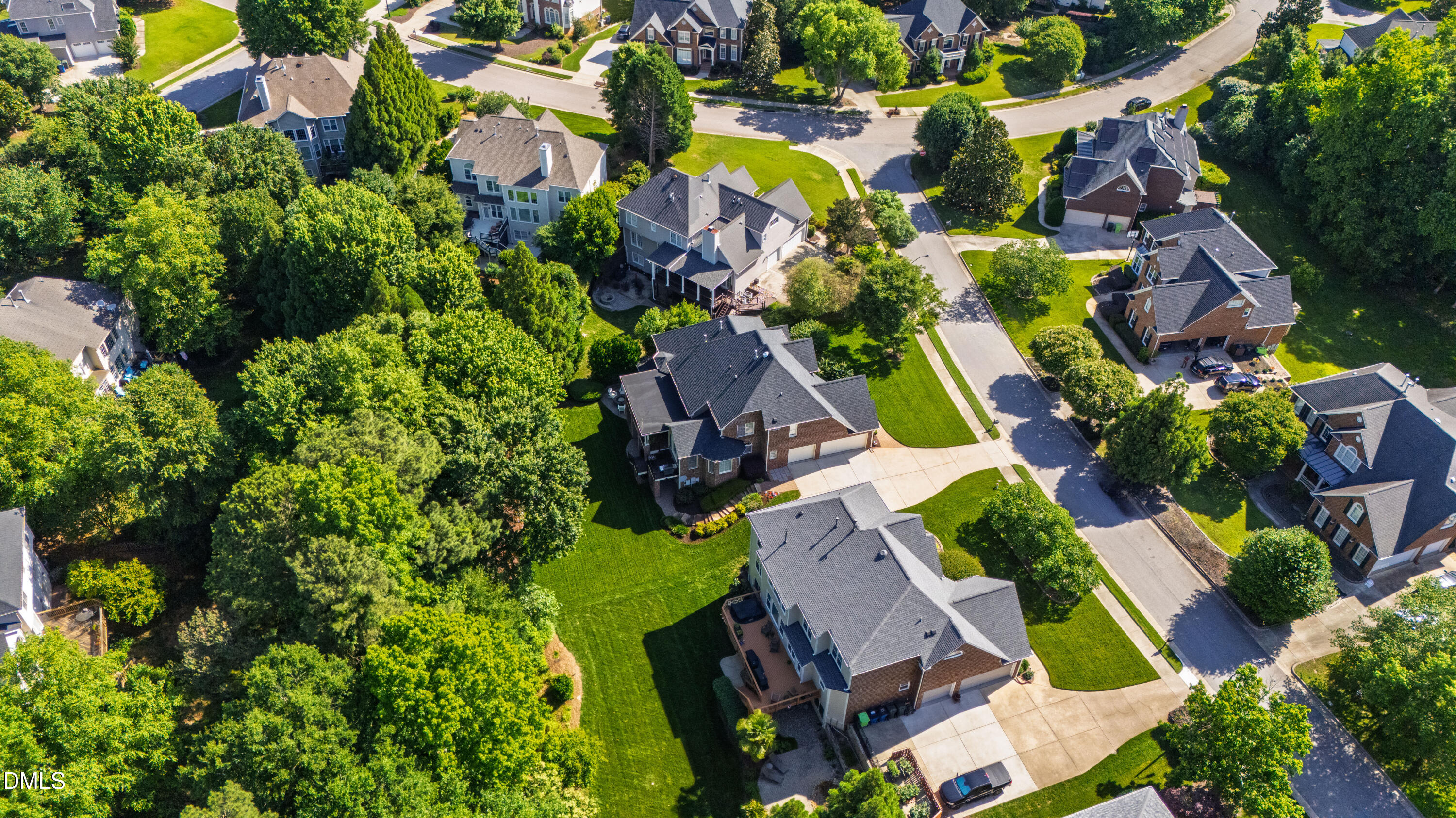 12325 Camberwell Court Raleigh, NC 27614 - Photo 74 of 76 an aerial view of house with swimming pool outdoor seating and yard