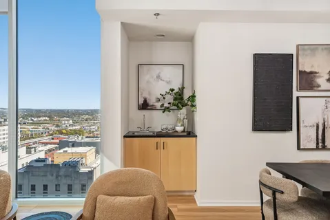 a view of a living room and a window