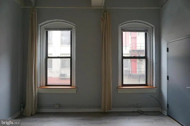 an empty room with a window